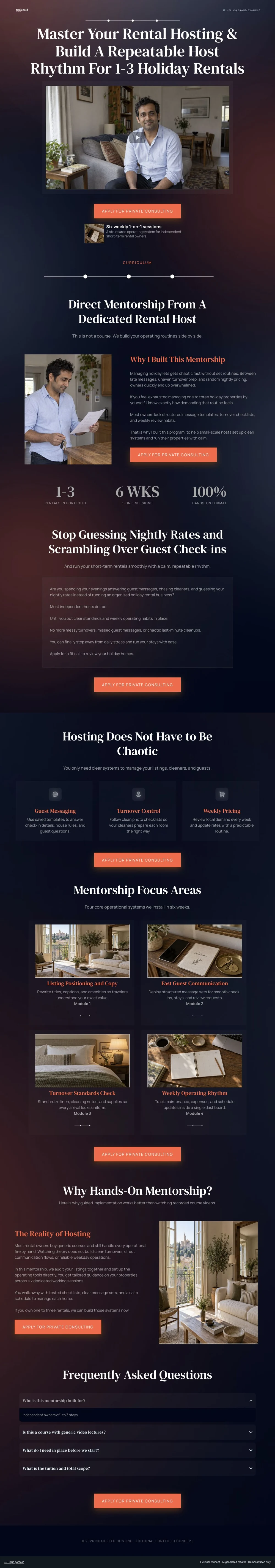 Noah Reed landing page preview